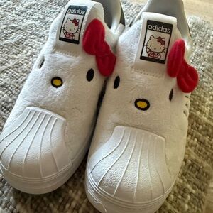 Adidas ID9720 White and Red Hello Kitty Slip-On